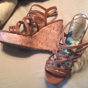 Madden Girl brown wedges size 8